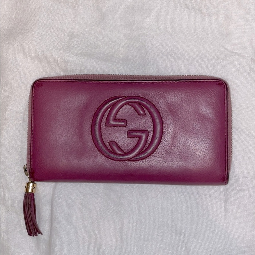 Berry Colored Gucci Wallet